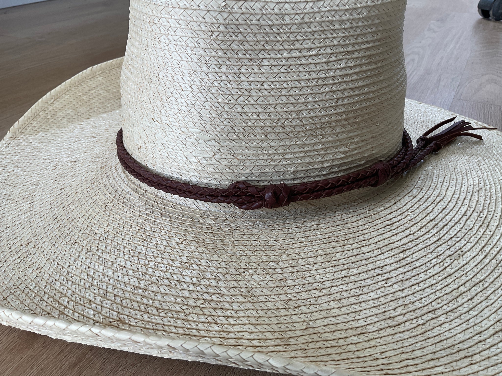 Thin Double Leather Plaited Crown Bands - Off the Shelf
