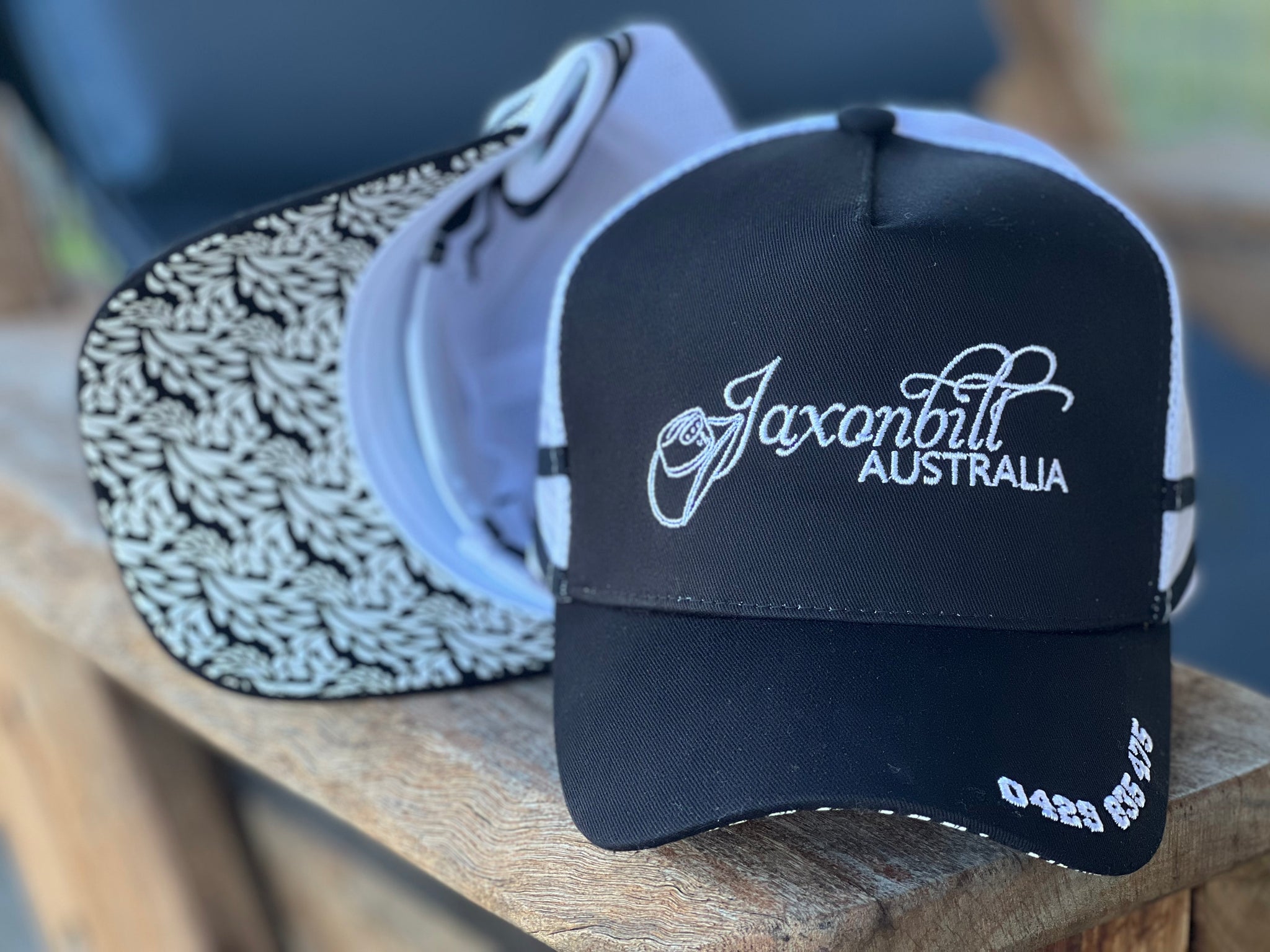 jaxonbilt_hats_australia_black_branded_trucker_cap