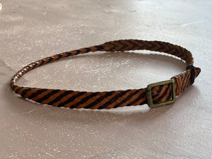 Two Tone Leather Plaited Crown Band - Off the Shelf