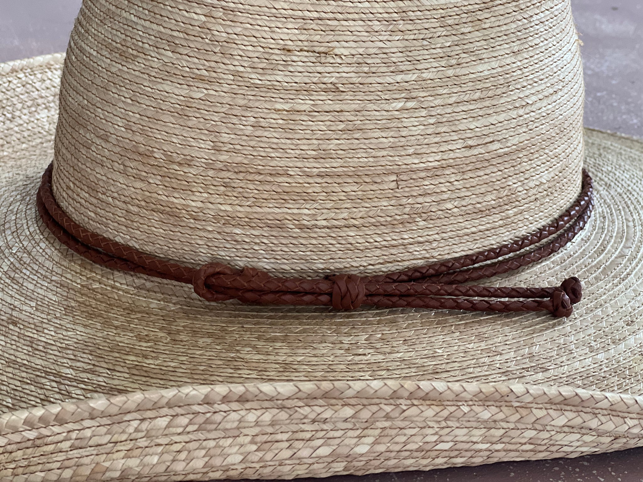 Thin Double Leather Plaited Crown Bands - Off the Shelf